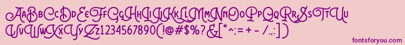 Colgneries Personal Use Font – Purple Fonts on Pink Background