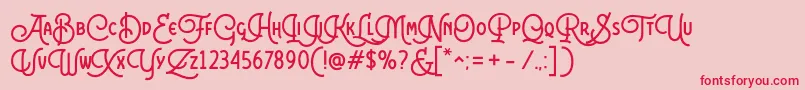 Colgneries Personal Use Font – Red Fonts on Pink Background