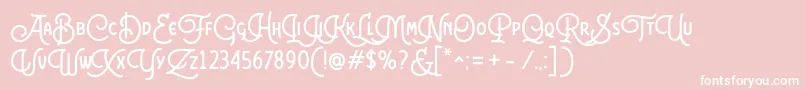 Colgneries Personal Use Font – White Fonts on Pink Background