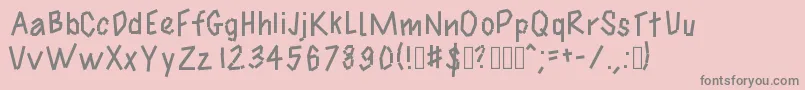 フォントCollage – ピンクの背景に灰色の文字