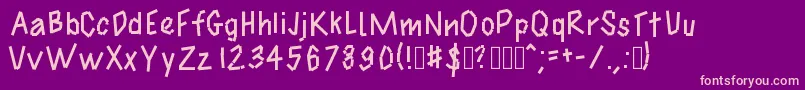 Collage Font – Pink Fonts on Purple Background