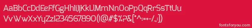 Collazio Heavy Personal Use Font – Pink Fonts on Red Background