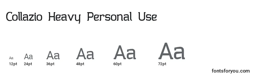 Collazio Heavy Personal Use Font Sizes