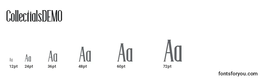 CollectialsDEMO Font Sizes