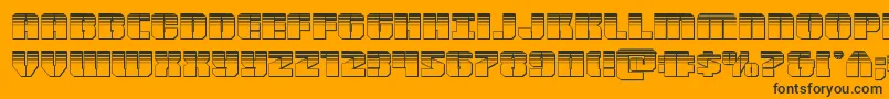Warpthrusterplat Font – Black Fonts on Orange Background