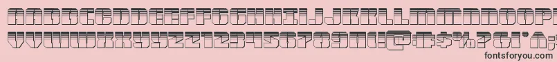 Warpthrusterplat Font – Black Fonts on Pink Background