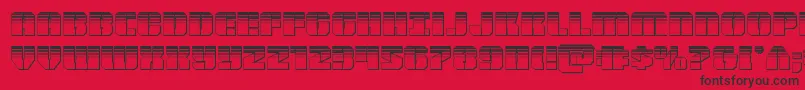 Warpthrusterplat Font – Black Fonts on Red Background