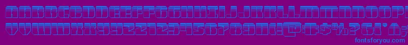 Warpthrusterplat Font – Blue Fonts on Purple Background