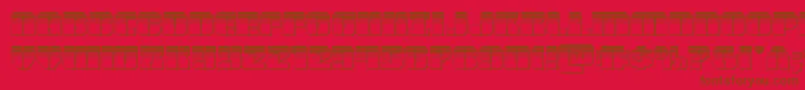 Warpthrusterplat Font – Brown Fonts on Red Background