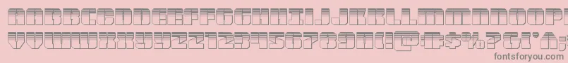 Warpthrusterplat Font – Gray Fonts on Pink Background