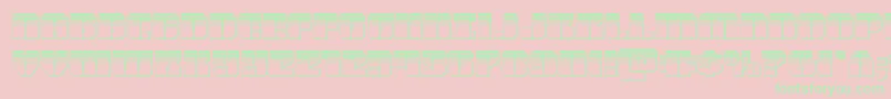 Warpthrusterplat Font – Green Fonts on Pink Background