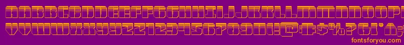 Warpthrusterplat Font – Orange Fonts on Purple Background