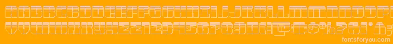 Warpthrusterplat Font – Pink Fonts on Orange Background