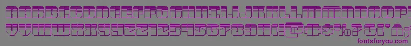 Warpthrusterplat Font – Purple Fonts on Gray Background