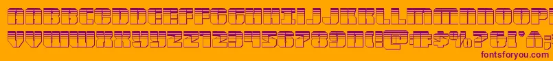 Warpthrusterplat Font – Purple Fonts on Orange Background