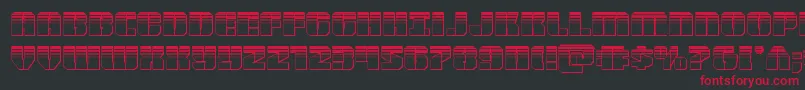 Warpthrusterplat Font – Red Fonts on Black Background