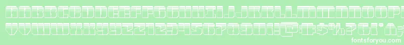 Warpthrusterplat Font – White Fonts on Green Background