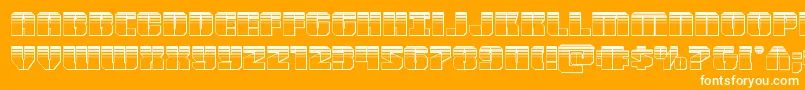 Warpthrusterplat Font – White Fonts on Orange Background