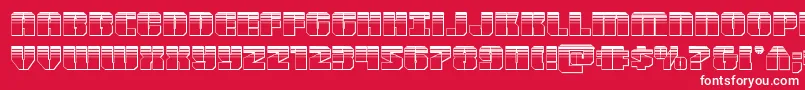 fuente Warpthrusterplat – Fuentes Blancas Sobre Fondo Rojo