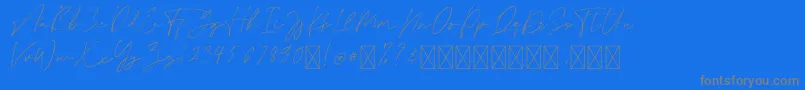 CollectionFree-Schriftart – Graue Schriften auf blauem Hintergrund