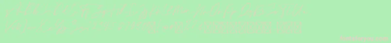 CollectionFree Font – Pink Fonts on Green Background