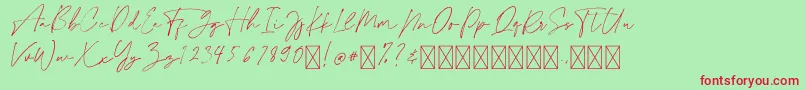 フォントCollectionFree – 赤い文字の緑の背景