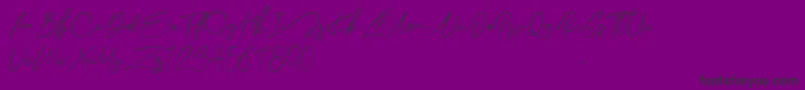 Police Collega – polices noires sur fond violet