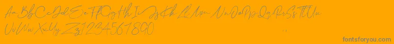 Collega Font – Gray Fonts on Orange Background