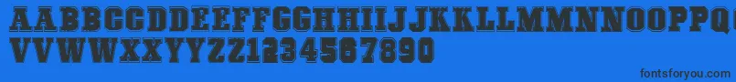 COLLEGEFREAKS Demo Font – Black Fonts on Blue Background