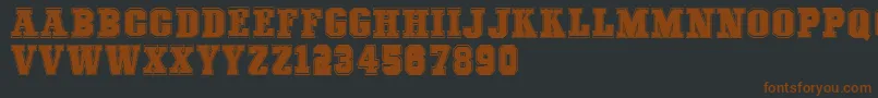 COLLEGEFREAKS Demo Font – Brown Fonts on Black Background