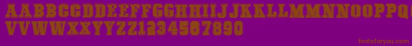 COLLEGEFREAKS Demo Font – Brown Fonts on Purple Background