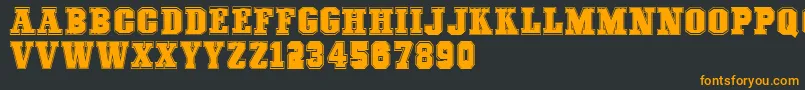 COLLEGEFREAKS Demo Font – Orange Fonts on Black Background