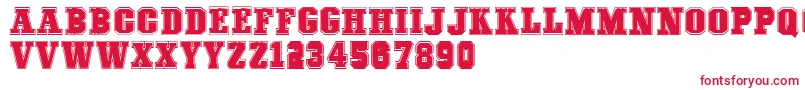 COLLEGEFREAKS Demo Font – Red Fonts on White Background