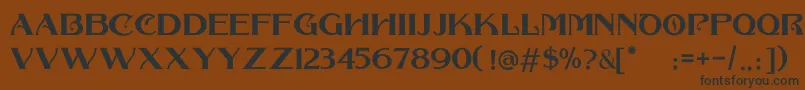 COLLONAR CAPS Font – Black Fonts on Brown Background