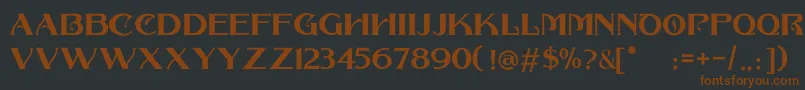 COLLONAR CAPS Font – Brown Fonts on Black Background