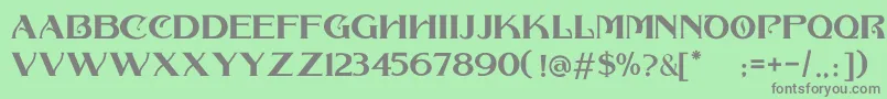 フォントCOLLONAR CAPS – 緑の背景に灰色の文字