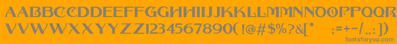 COLLONAR CAPS Font – Gray Fonts on Orange Background