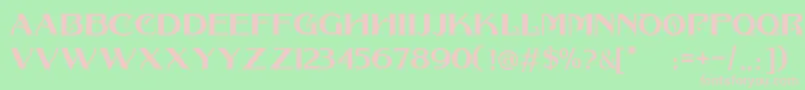 COLLONAR CAPS Font – Pink Fonts on Green Background