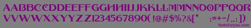 COLLONAR CAPS Font – Purple Fonts on Gray Background