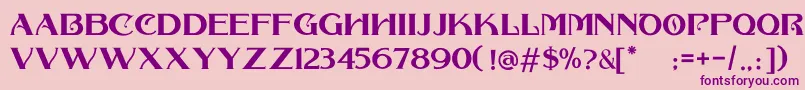 COLLONAR CAPS Font – Purple Fonts on Pink Background