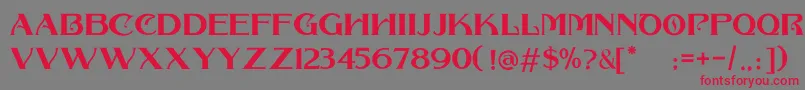 COLLONAR CAPS Font – Red Fonts on Gray Background