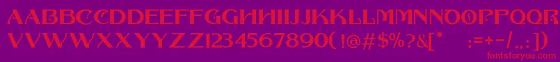 COLLONAR CAPS Font – Red Fonts on Purple Background