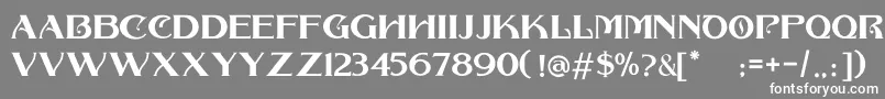 フォントCOLLONAR CAPS – 灰色の背景に白い文字