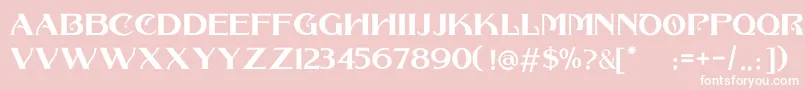 COLLONAR CAPS Font – White Fonts on Pink Background