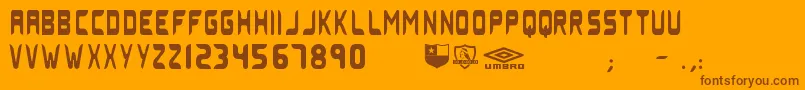 colocolo mejias 1  Font – Brown Fonts on Orange Background