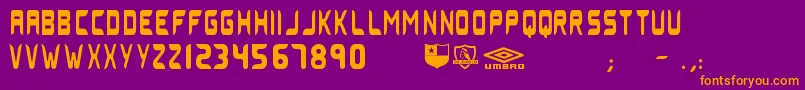 colocolo mejias 1  Font – Orange Fonts on Purple Background