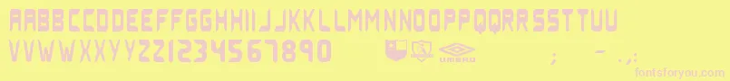 colocolo mejias 1  Font – Pink Fonts on Yellow Background