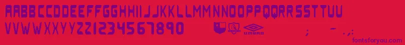 colocolo mejias 1  Font – Purple Fonts on Red Background