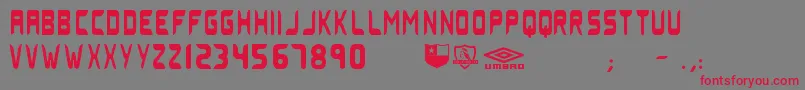 colocolo mejias 1 -Schriftart – Rote Schriften auf grauem Hintergrund