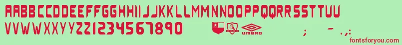 colocolo mejias 1  Font – Red Fonts on Green Background